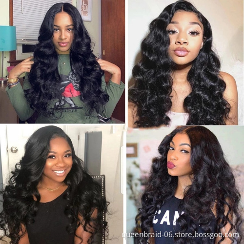 100% Unprocessed Remy Human Hair Loose Wave Bundles Brazilian Virgin Human Hair Natural Black for Black Women